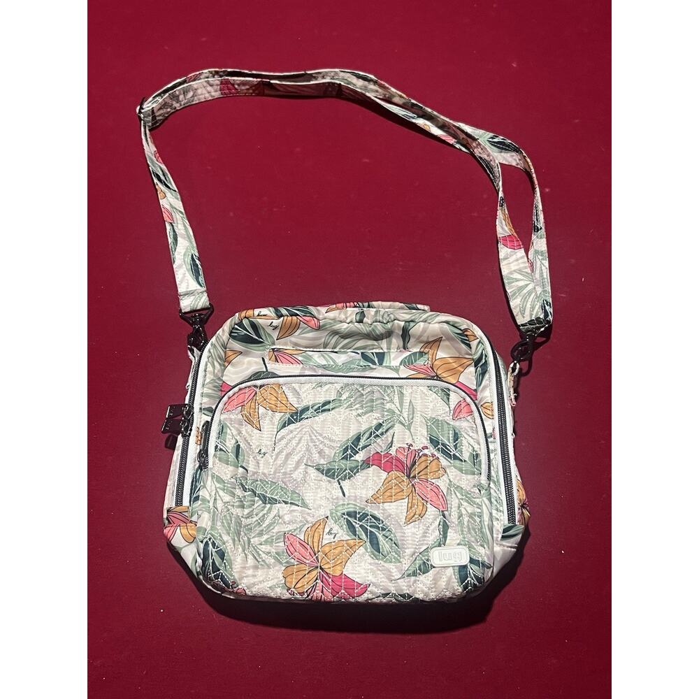 NWT LUG Ranger Crossbody/Bag/Purse In Lily Sand Pattern (Floral Beige Color)